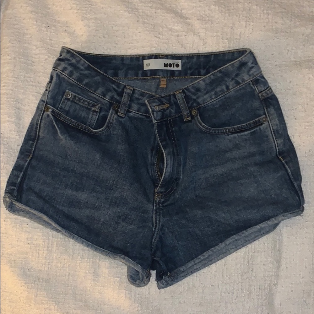 Top Shop Moto Denim Shorts